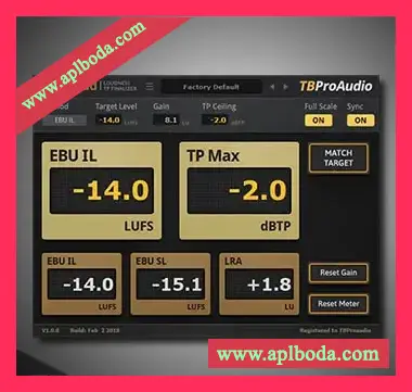 [真实响度峰值最终化]TBProAudio FinalLoud v1.0.1 CE [WiN]（3Mb）