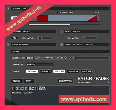 [采样浏览转换批处理工具]Homegrown Sounds Batch xFader v1.1.4 [WiN, MacOSX]（8Mb）