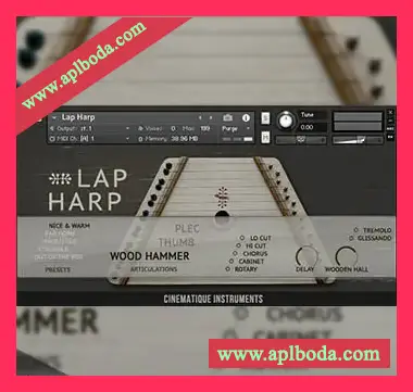 [影视竖琴音源]Cinematique Instruments Lap Harp v1.5 [KONTAKT]（109Mb）