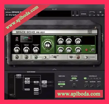 [磁带延迟回声弹簧混响插件]Roland Cloud RE-201 Space Echo v1.0.1 [MacOSX]（68Mb）