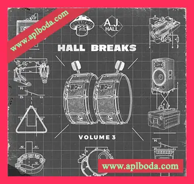 [Breakbeat嘻哈鼓组采样]Shroom x AJ Hall Hall Breaks Vol.3 Sample Pack [WAV]（134Mb）
