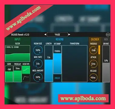 [混响效果器插件]BLEASS Reverb v1.4.2 Incl Emulator [WiN]（6Mb）