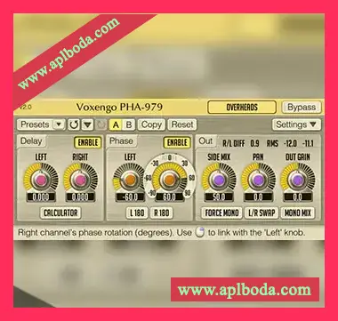 [相位移动效果器]Voxengo PHA-979 v2.8 [WiN, MacOSX]（21Mb）