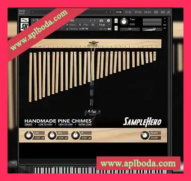 [木质风铃音树音源]SampleHero Hand-Made Pinewood Chimes [KONTAKT]（28Mb）