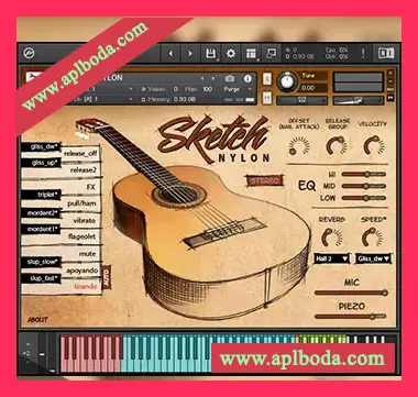 [民族吉他音源]Sketch Samples Sketch Nylon [KONTAKT]（2.3Gb）