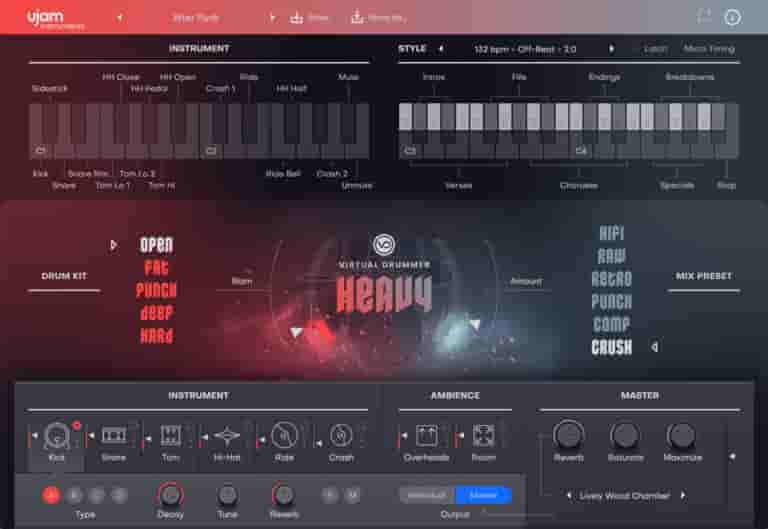 虚拟鼓手 UJAM Virtual Drummer HEAVY v2.4.1 [WiN]