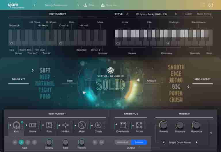 虚拟鼓手 适合流行 UJAM Virtual Drummer SOLID v2.4.1 [WiN MAC]