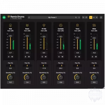 AI鼓分离插件 Acon Digital Remix Drums v1.0.1 U2B Mac-MORiA
