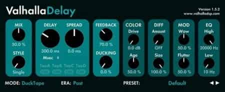 延迟插件Valhalla DSP Valhalla Delay v3.0.0 WIN