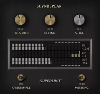 最佳母带限制器插件 Soundspear Superlimit RETAiL v1.0 WiN MAC