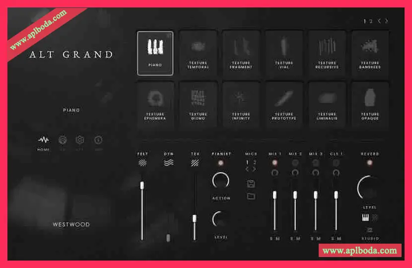 三角钢琴音色 Westwood Instruments Alt Grand KONTAKT