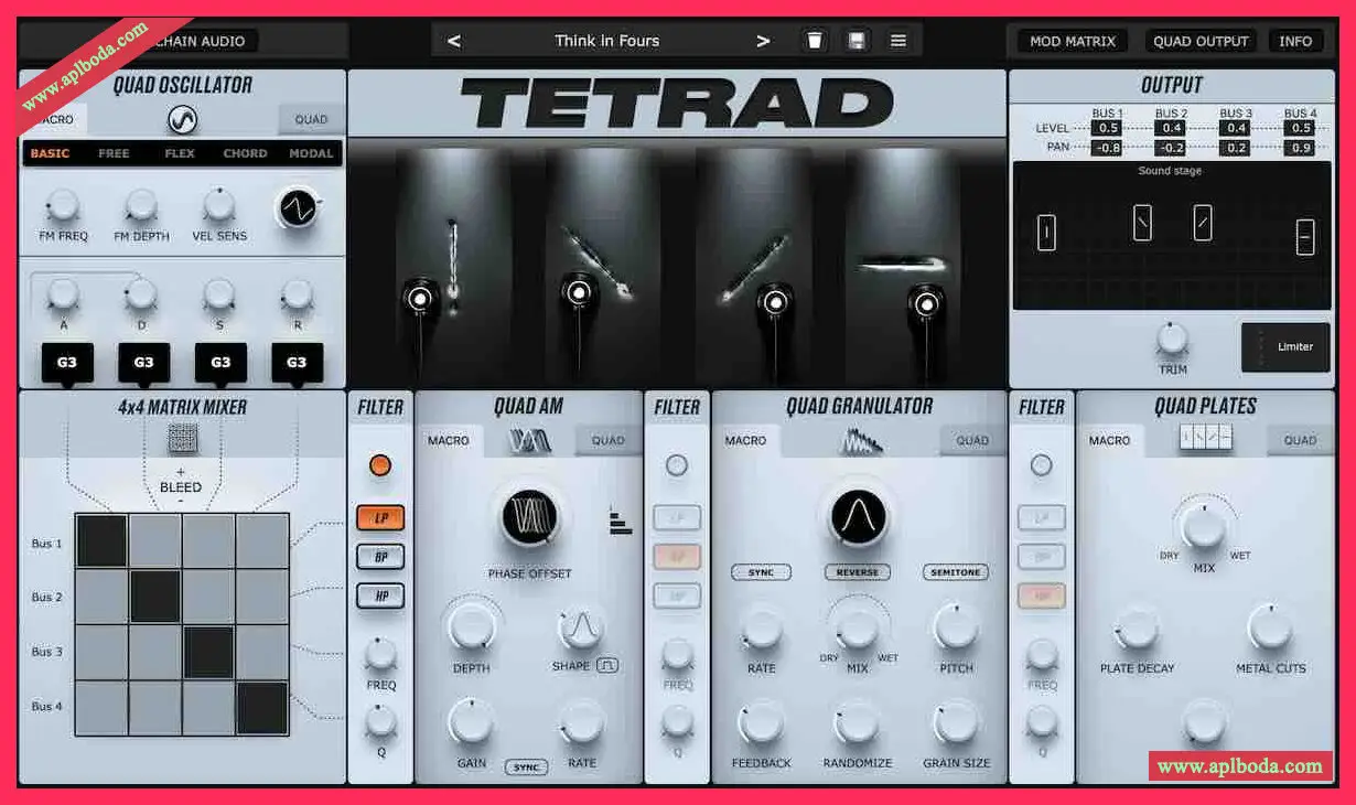 物理建模合成器Physical Audio Tetrad v1.0.1-WiN