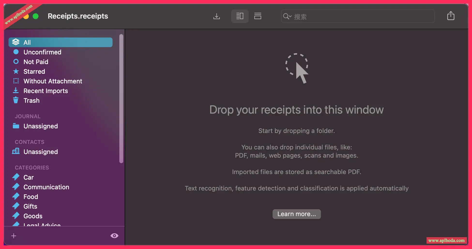 Receipts v1.15 for Mac  财务发票管理软件破解版