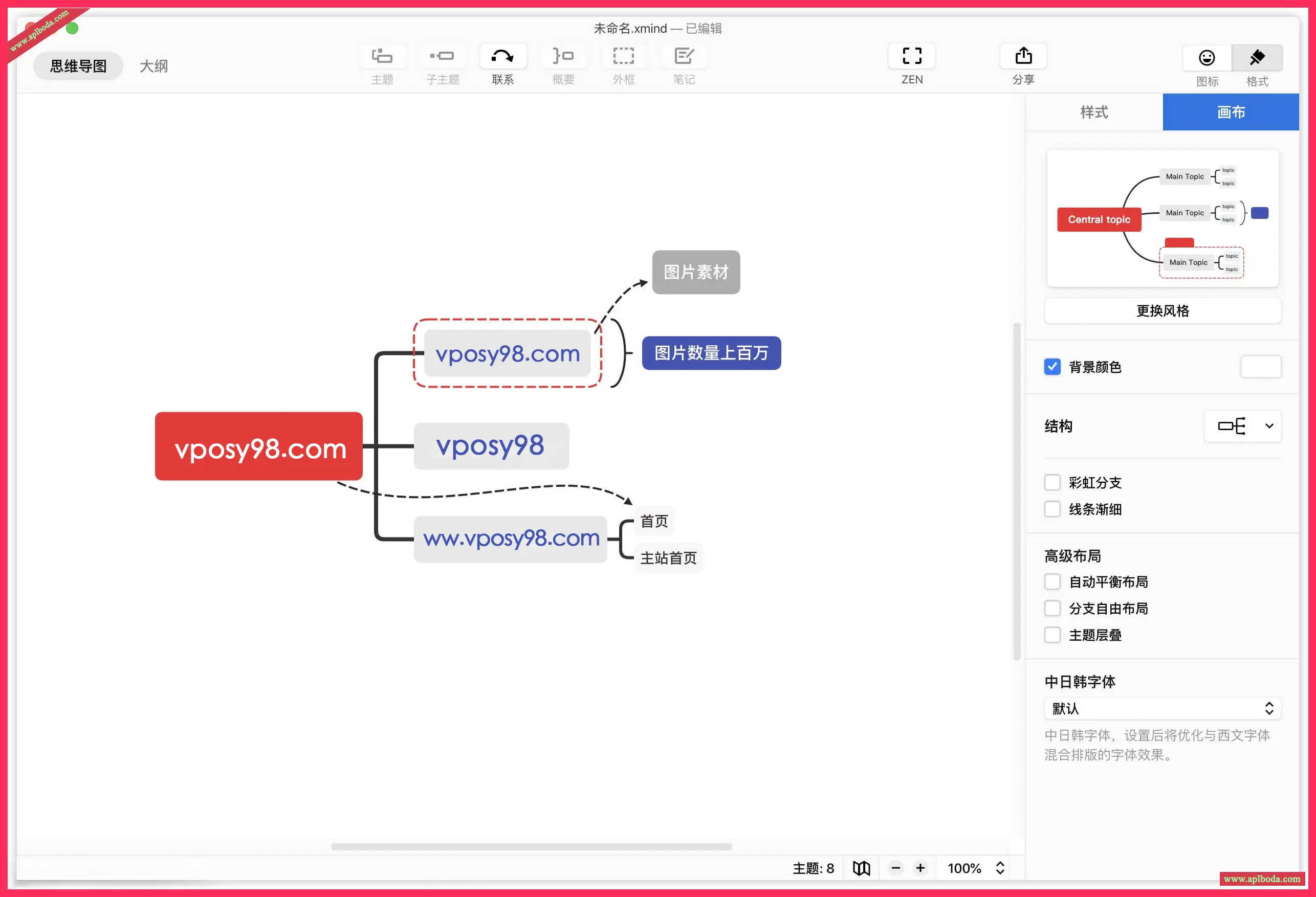 XMind 2023 for Mac v23.09.11172 轻量级思维导图软件 中文破解版下载