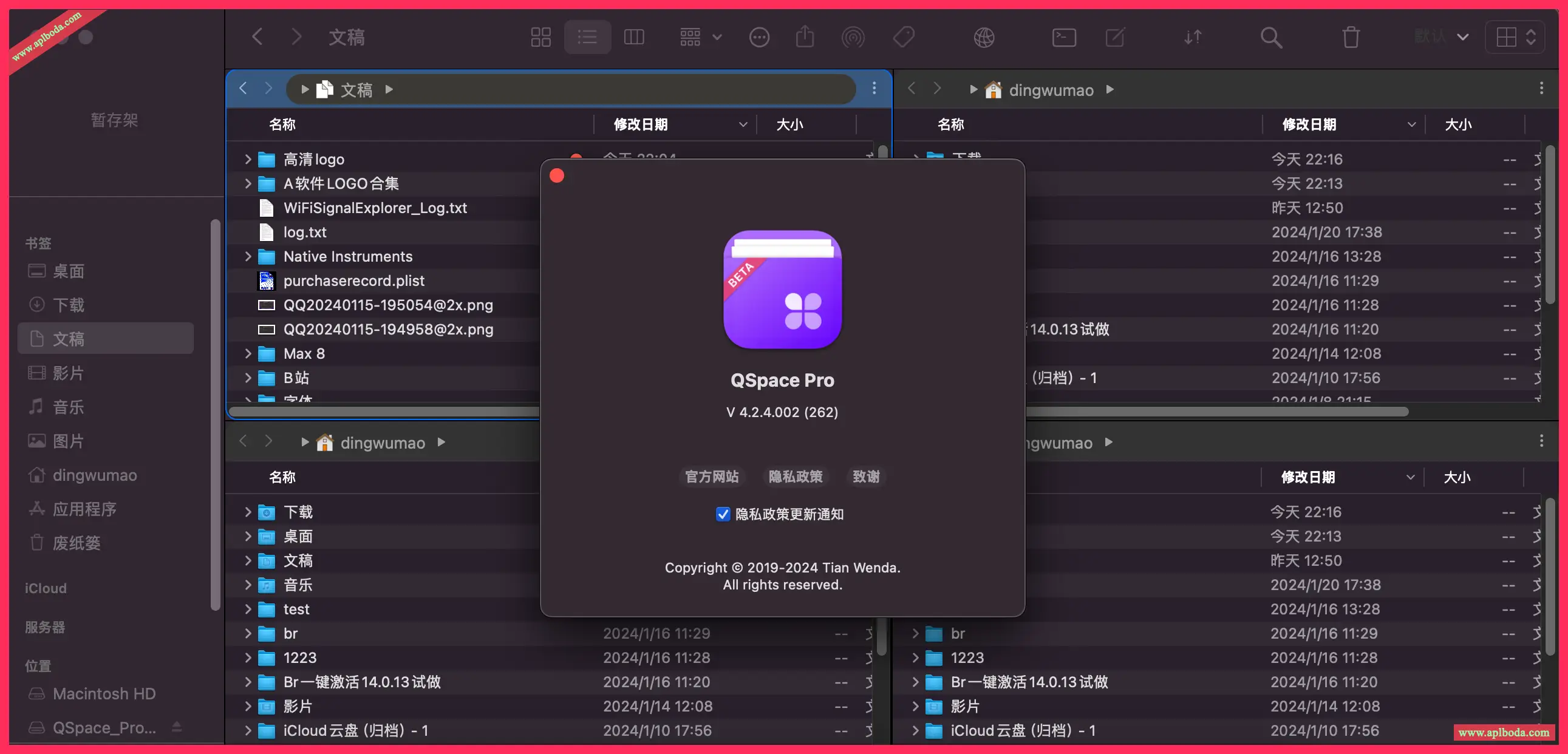 QSpace Pro v5.2.2 for Mac(好用的多窗格文件管理器)最新中文激活版