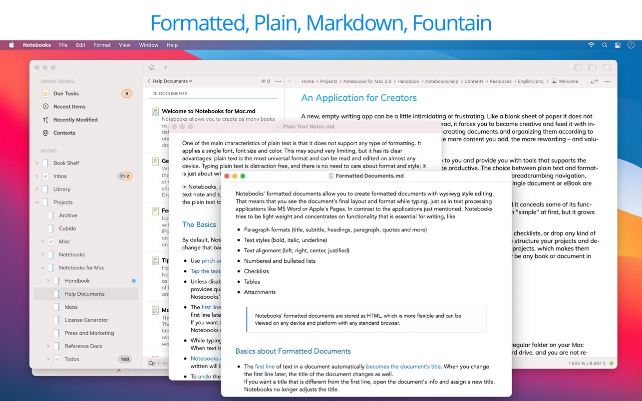 Notebooks v3.8.2 for Mac(多功能记事本)激活版