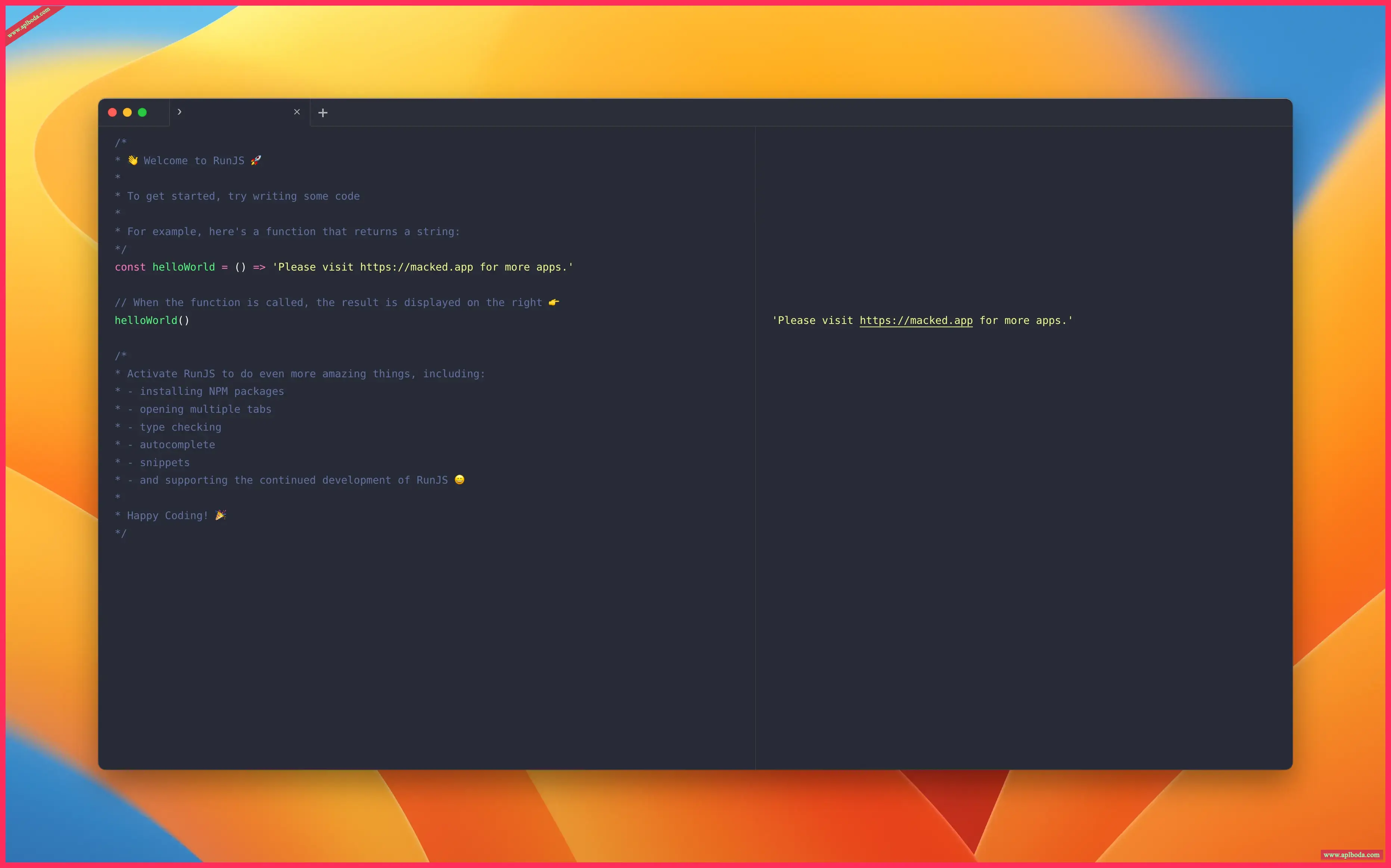 RunJS 3.2.2 for MacJavaScript开发学习工具破解版