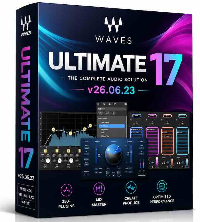 全球顶级音频效果器与信号处理全家桶 Waves Ultimate 17 v26.06.23 (WiN & macOS)